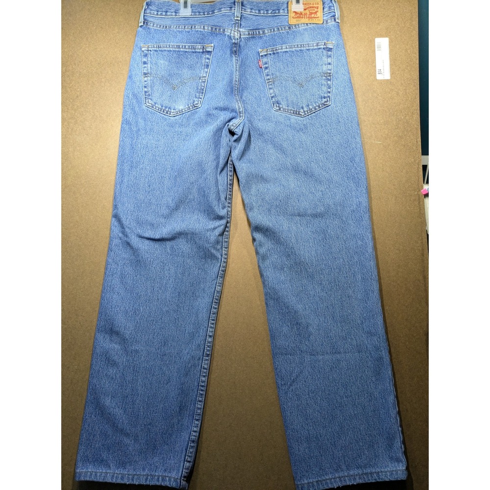 Lot of 2 Levis 550 Relaxed Fit Jeans Mens 36x30 Blue Denim Modified Hem - Picture 13 of 16